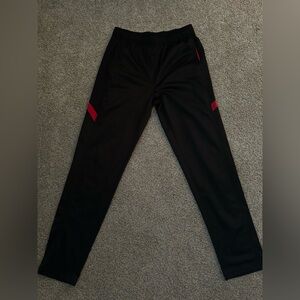 Black and red joggers